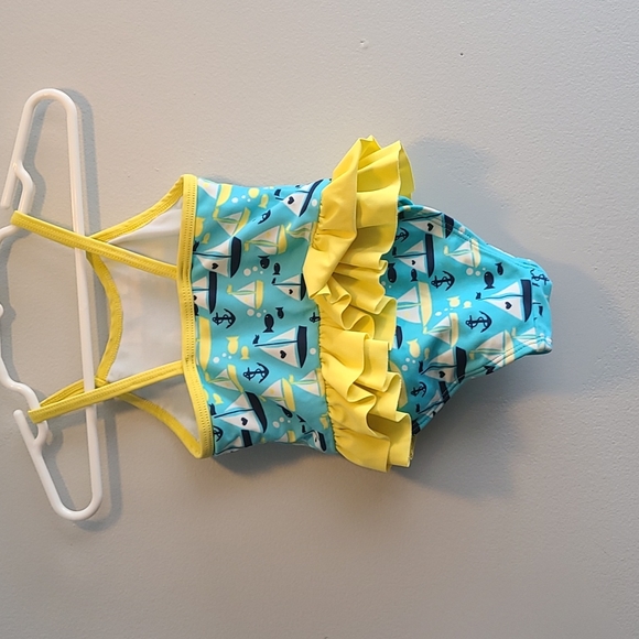 Baby Girl Swimsuit Set of 3 One Piece Ruffle Cat & Jack Children Place Circo - Picture 9 of 14